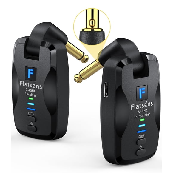 Sistema de guitarra inalámbrico flatsons FW2D con conector de silencio de 2,4 GHz