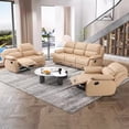 thumbnail image 2 of Linlamlim Manual / Electric Recliner Sofa Genuine Leather Couch for Livingroom Theater Seat Cinema Recliner Multifunctional Sofa My Lux Decor Round, 2 of 12