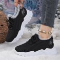 thumbnail image 4 of Willtoo Womens Cozy Lined Sneakers Lace Up Warm Plush Casual Walking Shoes Thick Sole Non Slip Athletic Shoes for Cold Weather, 4 of 6