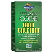 Garden of Life Raw Calcium Supplement, Vitamin Code Whole Food Calcium, 120 Capsules