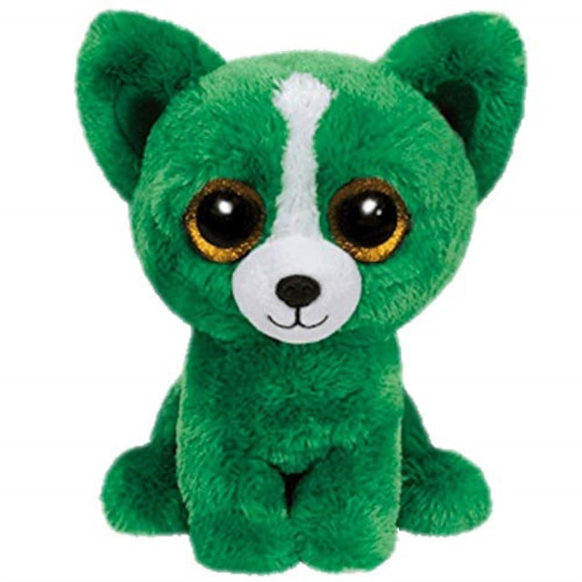 green dog stuffed animal
