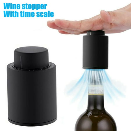 

Plastic Vacuum Wine Bottle Stopper Sealed Storage Memory Wine Corks Date Scale New