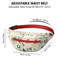 thumbnail image 3 of Fanny Pack Beige Christmas Santa Pattern Waist Pack Bag,Running Cross Bag,Waterproof Large Fanny Packs for Women Men for Travel Running Hiking Cycling, 3 of 6