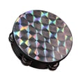 thumbnail image 3 of Drum Tambourine Handbell Sturdy Portable Percussion Unique Professional Handheld 8 Inch A, 3 of 8