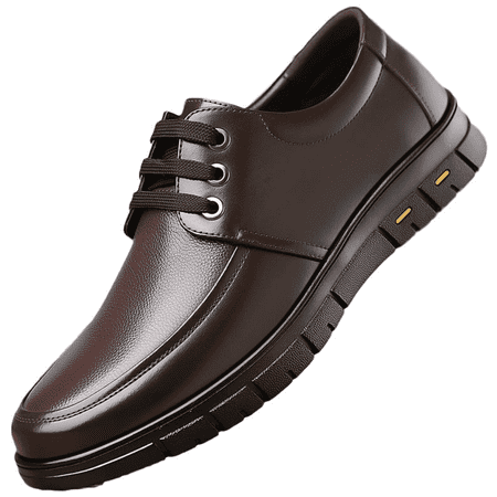 Men Dress Shoes  Business Formal Derby Oxfords Shoes  British Style Casual Soft Sole Dress Shoes for Men  Brown