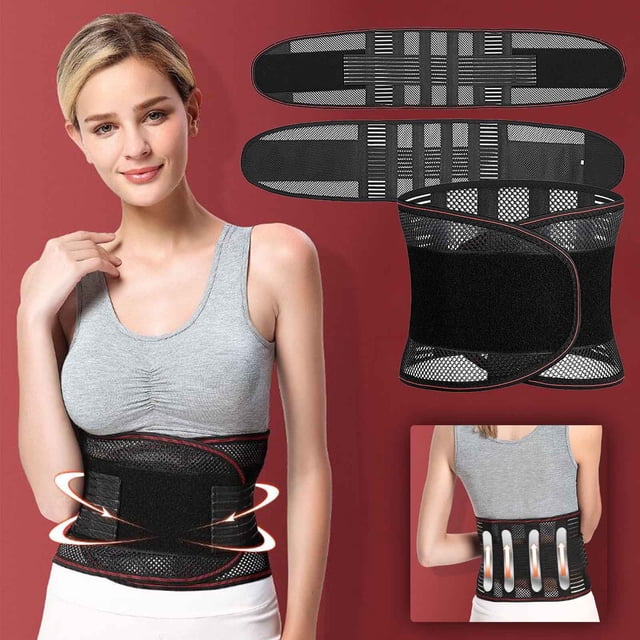 Clearance Sale! Gspmoly Vitamin Supplements, Steel Support Lumbar Breathable Lumbar Support Lumbar Compression Lumbar Support Belt Protein Powder