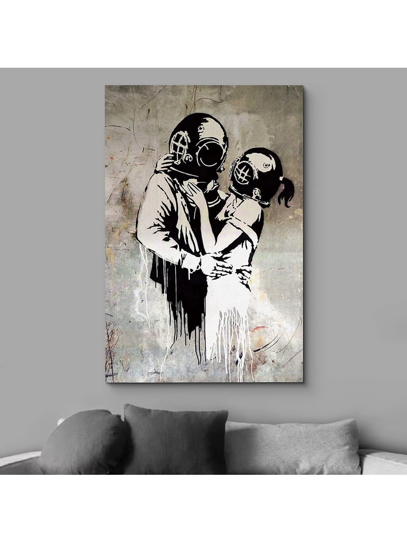 wall26 Canvas Print Wall Art Banksy British Artist Deep Sea Diver
