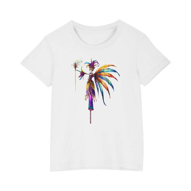 RXIRUCGD 2025 Vêtements d'Été pour Enfants T-shirt Imprimé Mode Mignon Col Rond Manches Courtes