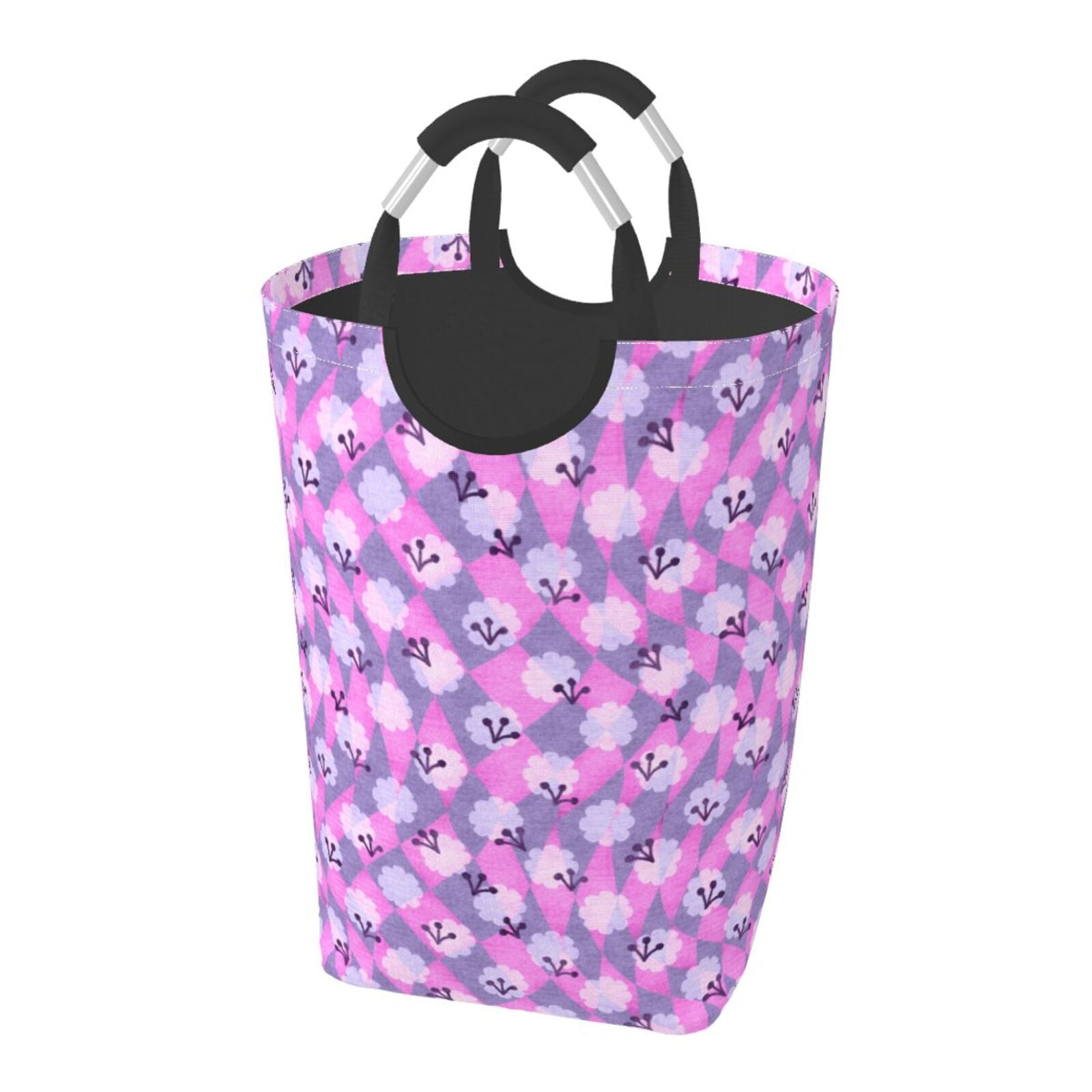 XMXY Pink Geometric Polka Dots Rectangular Laundry Basket Organizer