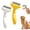 #A,2PCS, variant on Dematting Comb for Dogs and Cats, Undercoat Rake Pet Brush for Long Hair, Dual-Sided Pet Grooming Brush Removes Tangles Knots and Loose Fur, Deshedding Grooming Tool (Lemon Yellow)