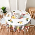 thumbnail image 3 of Fall Pumpkin Country Harvest Leaves Thanksgiving Round Tablecloth Waterproof Wipeable Tablecloth Cover Home Restaurant Kitchen Picnic Party Decoration 60 Inch Circular Tablecloth for 20-47 Inch, 3 of 6