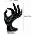 thumbnail image 2 of 1 Pack Hand Form Ring Holder Mannequin Hand Jewelry Organizer Stand Watch Stand Bracelet Ring Support Aesthetic Rack (Black), 2 of 7