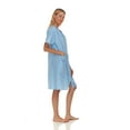 thumbnail image 3 of Lati Fashion Women Snaps Front Duster Short Sleeve Female Nightgowns & Sleepshirts Blue Size Medium, 3 of 4