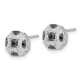thumbnail image 2 of Finest Gold 14K White Gold Fancy White & Black Diamond Post Earrings, 2 of 4