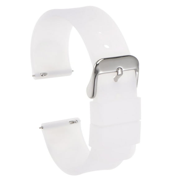 Uxcell Silicone Watch Band 14mm Soft Rubber Watch Strap with Stainless Steel Buckle for Men Women, Transparent