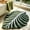 2' x 2'8" (Leaf), variant on Bathroom Rug Bath Mat, Green Moss Shaggy Soft Microfiber, Non-Slip Absorbent Machine Washable, Forest Aesthetic Decor for Shower Bathtub, 20x32 Inch