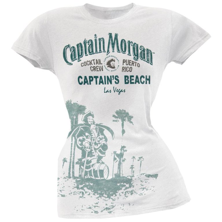 Captain Morgan Captain s Beach Las Vegas Juniors T Shirt Small