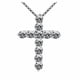 thumbnail image 1 of Colgante de cruz europeo y americano, colgante de oro con diamantes, colgante Joker, cadena de clavícula, 1 of 4
