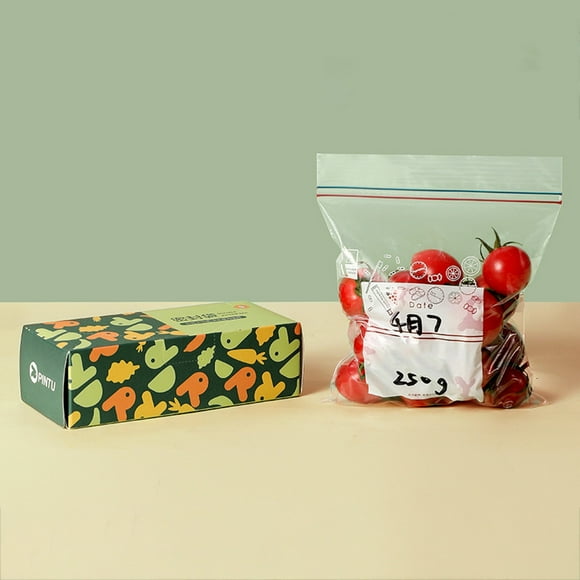 Boreal Craft Refrigerator Vegetable Sealing Bags Fresh Keeping Bags Double Sealed Bags Food Grade Storage Bags Fruit Packaging Bags Beeswax Food Wraps Reusable Set Fridge Organization Silicone
