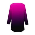 thumbnail image 5 of SwiftWear T-Shirts pour Femmes Mode Tendance Col Rond Manches Mi-Longues T-Shirt Dégradé Décontracté Ample Basique, 5 of 5