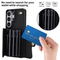 thumbnail image 2 of For Samsung Galaxy S21 Ultra 5G RFID Blocking Protective Purse Wallet Case Magnetic Organ Style Flip Cover Multi-Card Slots Pocket With Detachable Shoulder Strap And Wrist Strap,White, 2 of 10