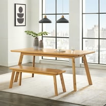 Alaterre Furniture Shelburne 73in. Dining Table 2-Piece Set, Natural