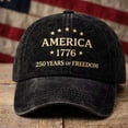 thumbnail image 3 of USA 250th Anniversary Baseball Cap America 1776 250 Years Freedom Vintage Style Hat Adjustable Unisex Casual Outdoor Wea, 3 of 5