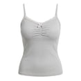 thumbnail image 6 of hoksml Women's Lace Trim Camisole Top with Built-in Bra, Adjustable Cross Back Straps, Stretch Soft Fabric Invisible Layering Tank Top for Daily Casual Wear, 6 of 6