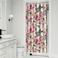 thumbnail image 2 of Waterproof Pioneer Shower Curtain 36x72 Inch Polyester Unique Colorful Floral Shower Curtain for Bathroom Hotel Home Decor with 7 Plastic Hooks, 2 of 5
