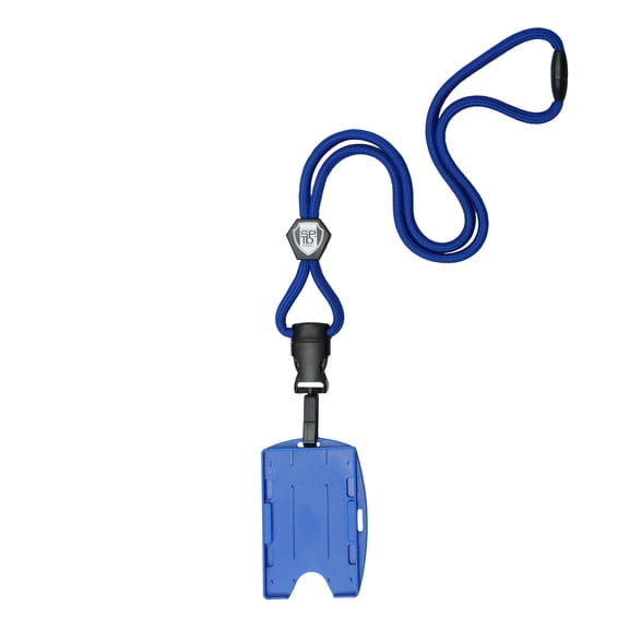 Specialist ID Blue Lanyard with Detachable Plastic Hook and 2-Card ID Badge Holder