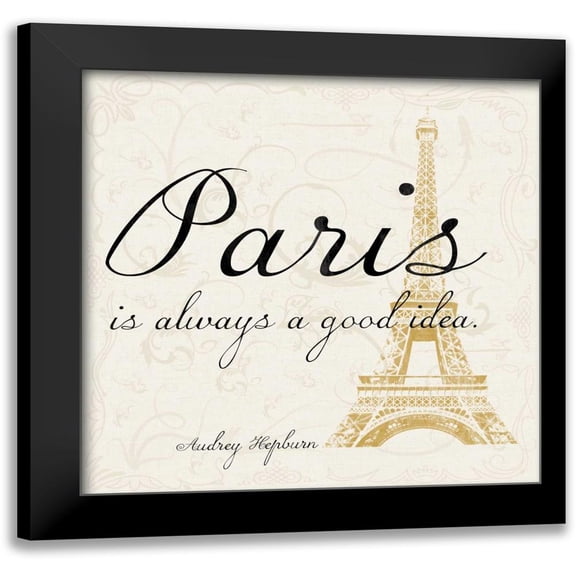 Gibbons, Lauren 12x12 Black Modern Framed Museum Art Print Titled - Paris Square 2
