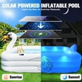 thumbnail image 2 of Piscina inflable FunBy Solar Swan con luces de 265 x 190 x 65 cm para adultos, 2 of 7
