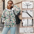 thumbnail image 6 of FOR U DESIGNS Colorful Flower Zip Up Hoodies Sweatshirt Women Oversized Hooded Sweatshirt Women with Front Zipper Lightweight Hoodie Size M Ladies Activewear Tops with Pockets, 6 of 7