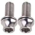 thumbnail image 2 of CTIRCHIU 2PCS M5x12MM Kettle Frame Screw Titanium Alloy Screw Mountain Bike Road Handle Screw (Silver), 2 of 3