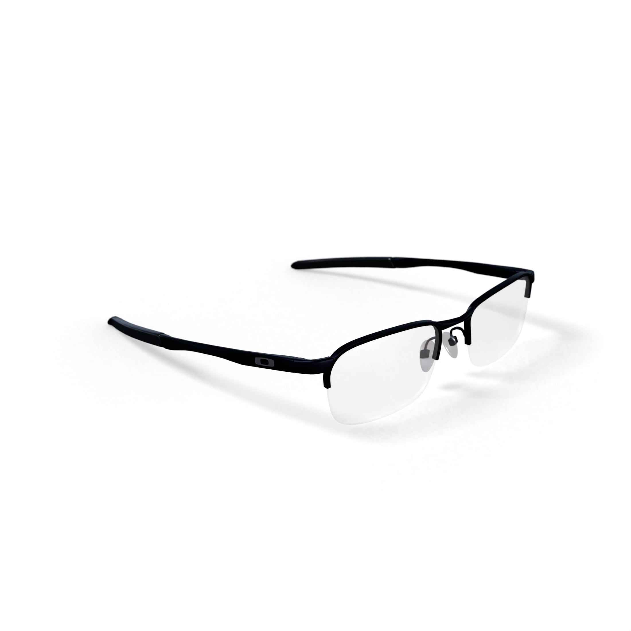 Oakley Barrelhouse 0.5 Optical Glasses, Metal Prescription Eyeglasses with Case, Size 53, Matte Midnight