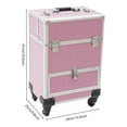 thumbnail image 3 of Profl Rolling Makeup Train Case Cosmetic Trolley Makeup Storage Organizer Cart, 3 of 18