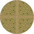 thumbnail image 1 of Ahgly Tapis Rond Lavable en Machine Intérieur Transitionnel Chêne Brun, 5 Pieds Rond, 1 of 7