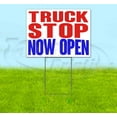 thumbnail image 1 of Truck Stop Now Open (18" x 24") Yard Sign, Includes Metal Step Stake, 1 of 6