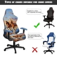 thumbnail image 4 of KUIFORTI Brown Horse Gaming Chair Covers Slipcovers Easy Installation Game Computer Office Desk Chair Cover Protector Waterproof for Office and Computer Chairs, 4 of 7