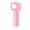 pink color, variant on USB Rechargeable Ice Cooling Fan with Makeup Mirror & Beauty Light, Delicate Frosted Shell Strong Wind Portable Mini Fan, 4 Colors for Outdoor Camping