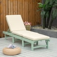 thumbnail image 2 of Outsunny Wooden Folding Chaise Lounge, Outdoor Chaise Lounge Chair, Garden Reclining Tanning Chair with 4 Adjustable Back Soft Cushions, Green, 2 of 10