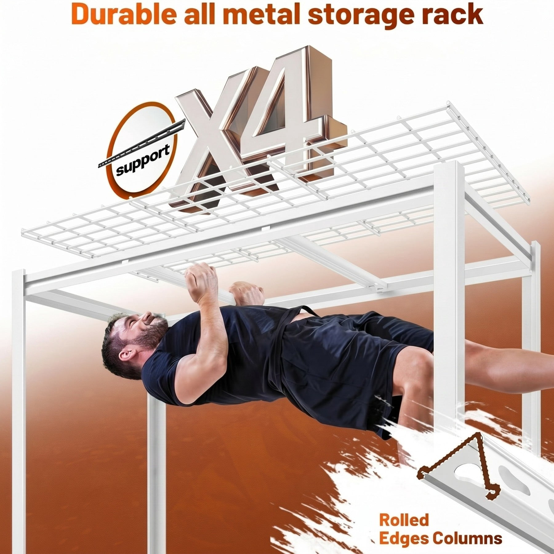 Sailvan 3500LBS Heavy Duty Garage Shelving, 5-Tier Adjustable Metal Storage Shelves, Industrial Steel Utility Rack, 60"W x 24"D x 72"H,Silver