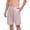 Pink, variant on Men's Silky Satin Lounge Shorts with Elastic Drawstring Waist & Side Pockets - Smooth Comfortable Summer Sleepwear & Home Relaxation Shorts