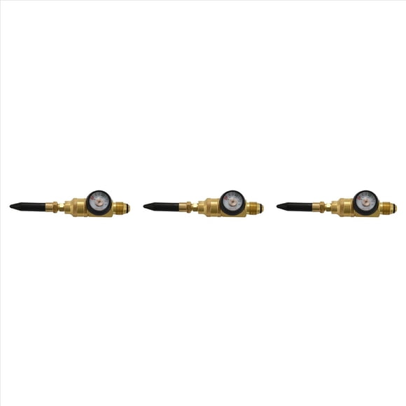 3X Helium Tank Latex Balloon Inflator Regulator with Gauge for G5/8 Tank Valves,3 x Helium gas pressure reducing valve,Gold & black
