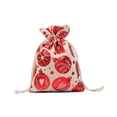 thumbnail image 1 of Big Sale ! Nomeni Home Textile Storage,Storage Case,Christmas Drawstring Pocket Snowflake Cotton Linen Gift Bag Linen Candy Storage Bag, 1 of 2