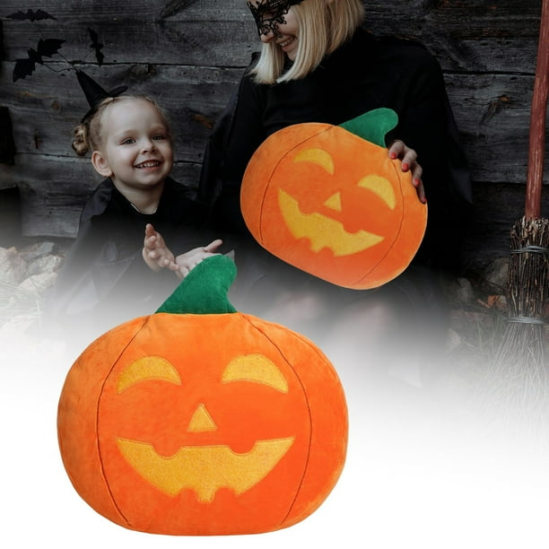 Cojín decorativo de calabaza de Halloween Funda de cojín para sofá y dormitorio Cojín de poliéster