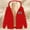 A_ Red, variant on Women's Fleece Hooded Sweatshirt Casual Printed Long Sleeve Jacket Soft Comfortable Fashionable Winter Outerwear Trendy for Leisure Parties and Daily Wear Gray M