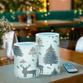 thumbnail image 3 of Yayeee Flameless Candles with Remote Flickering Battery Operated Multi Color Changing, Beige Christmas Forest, 3 of 7