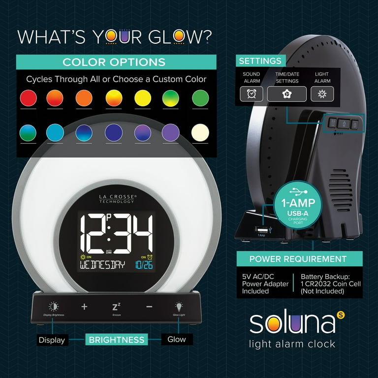 La Crosse Technology Soluna S Light Sunrise & Sunset Glow Digital