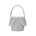 thumbnail image 2 of Rewenti Easter Corduroy Rabbits Handheld Basket Cute Rabbist Ears Easter Storage Basket, 2 of 6